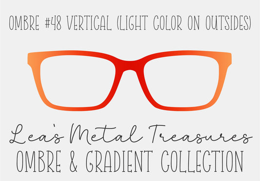 OMBRE 48 VERTICAL LIGHT COLOR ON OUTSIDES Eyewear Toppers COMES WITH MAGNETS