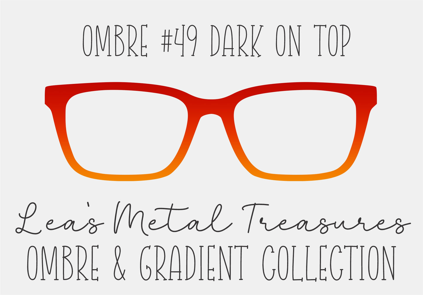 OMBRE 49 DARK ON TOP Eyewear Toppers COMES WITH MAGNETS