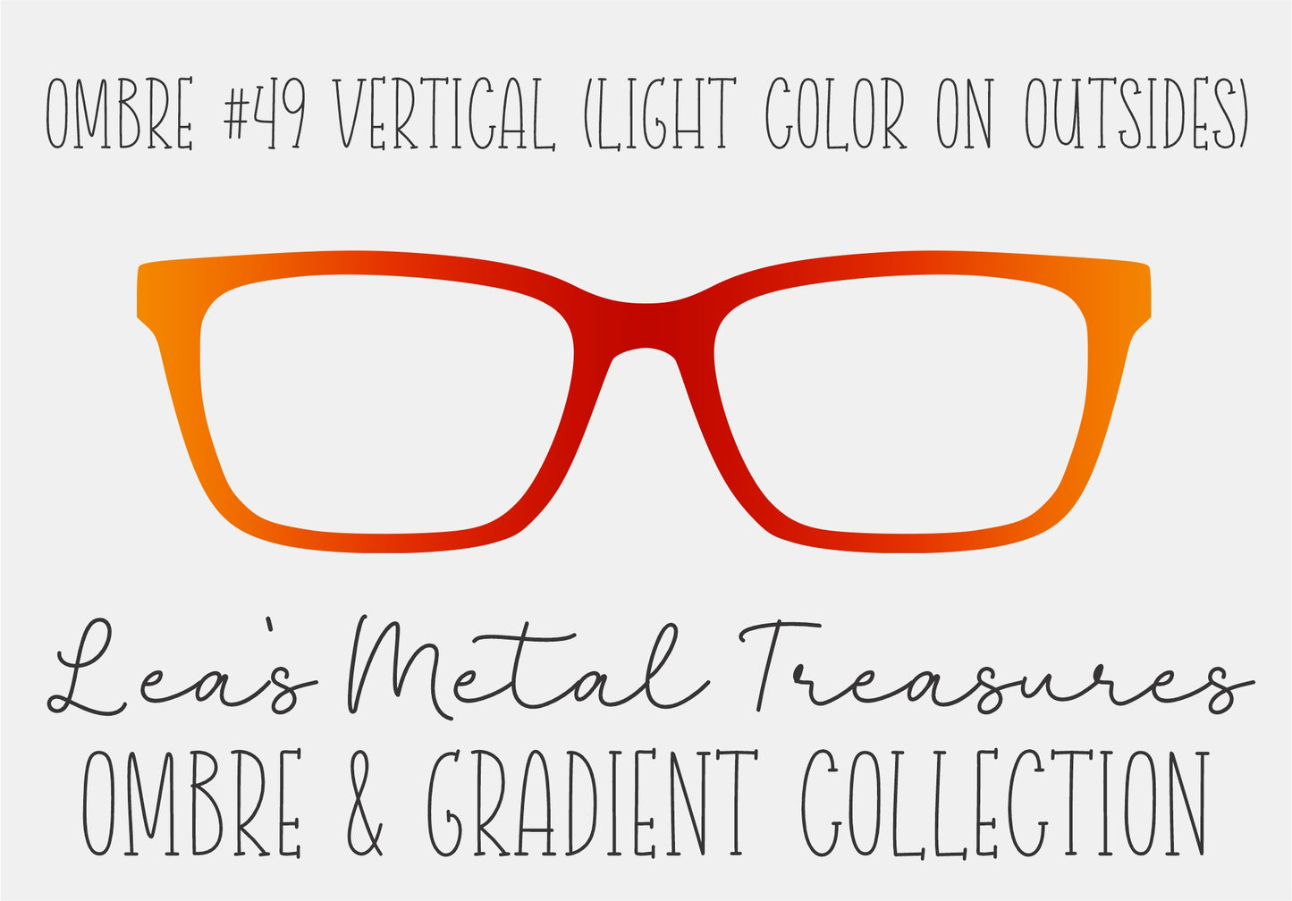 OMBRE 49 VERTICAL LIGHT COLOR ON OUTSIDES Eyewear Toppers COMES WITH MAGNETS