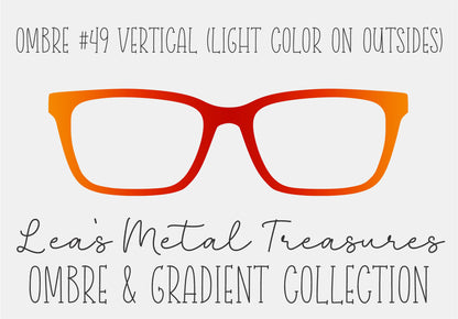 OMBRE 49 VERTICAL LIGHT COLOR ON OUTSIDES Eyewear Toppers COMES WITH MAGNETS