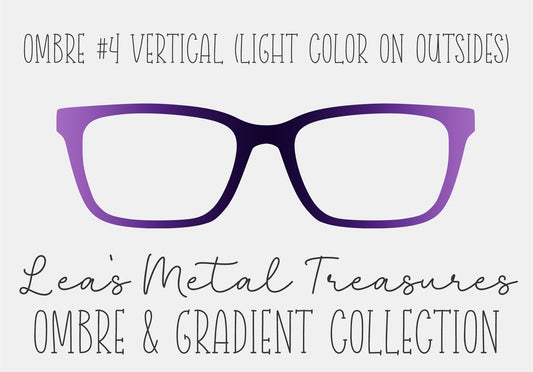 OMBRE 4 VERTICAL LIGHT COLOR ON OUTSIDES Eyewear Toppers COMES WITH MAGNETS