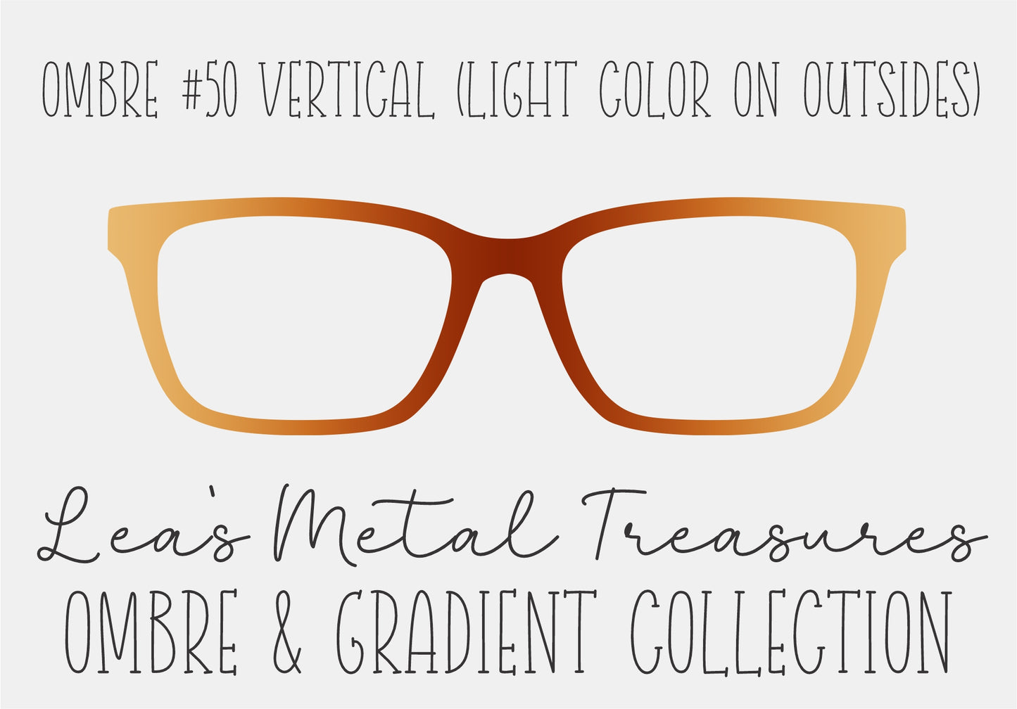 OMBRE 50 VERTICAL LIGHT COLOR ON OUTSIDES Eyewear Toppers COMES WITH MAGNETS