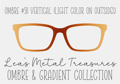 OMBRE 50 VERTICAL LIGHT COLOR ON OUTSIDES Eyewear Toppers COMES WITH MAGNETS