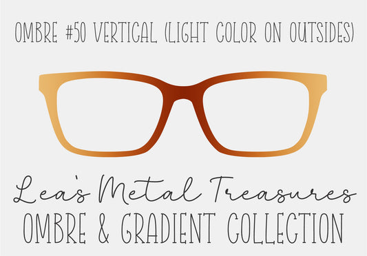 OMBRE 50 VERTICAL LIGHT COLOR ON OUTSIDES Eyewear Toppers COMES WITH MAGNETS