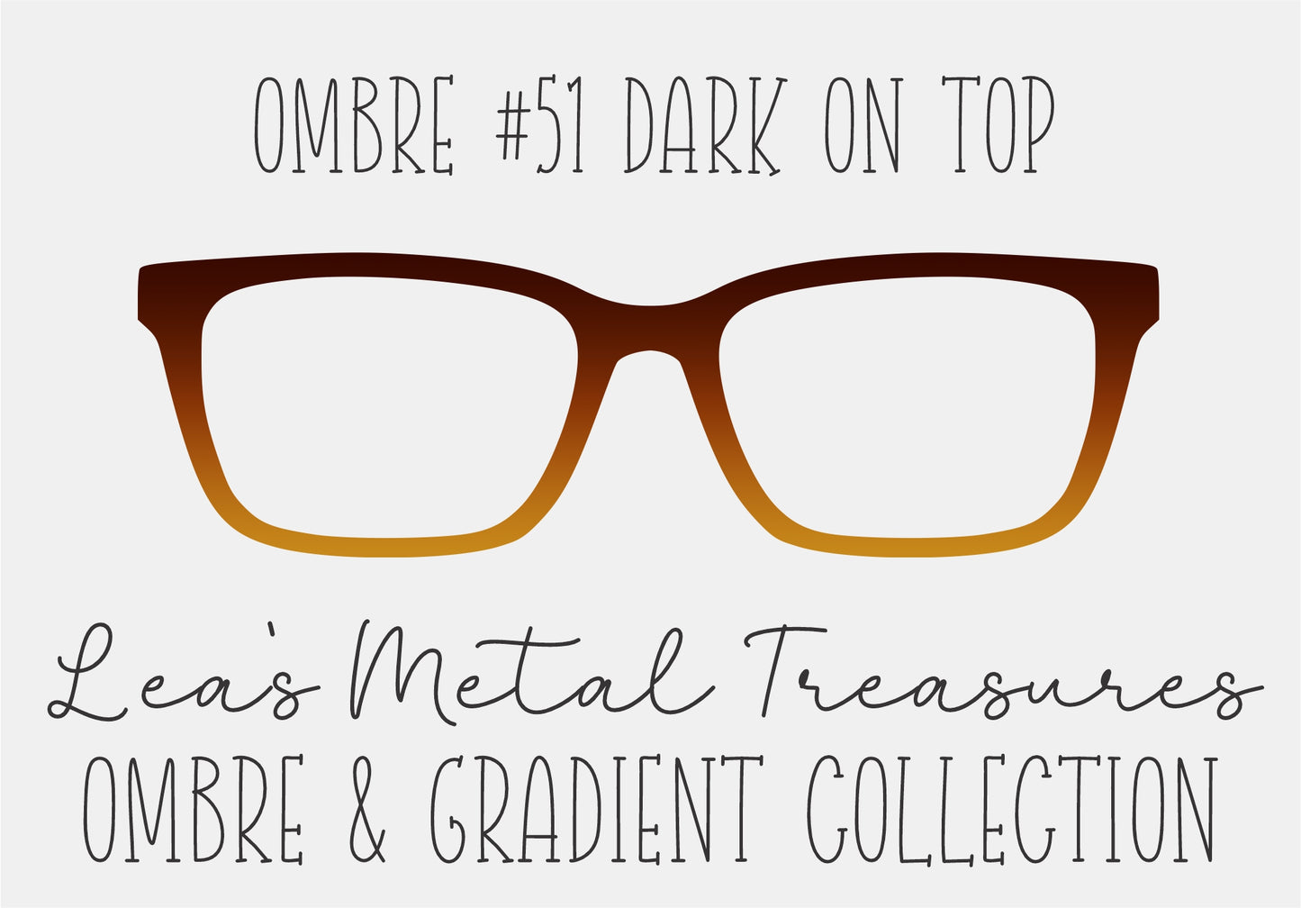 OMBRE 51 DARK ON TOP Eyewear Toppers COMES WITH MAGNETS