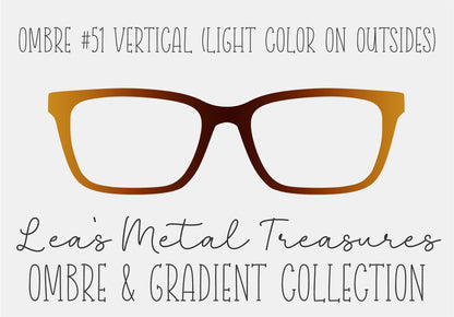 OMBRE 51 VERTICAL LIGHT COLOR ON OUTSIDES Eyewear Toppers COMES WITH MAGNETS