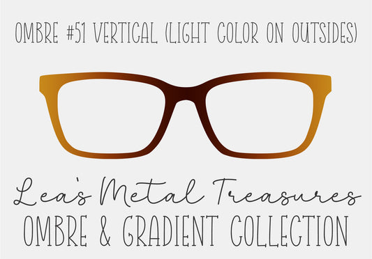 OMBRE 51 VERTICAL LIGHT COLOR ON OUTSIDES Eyewear Toppers COMES WITH MAGNETS