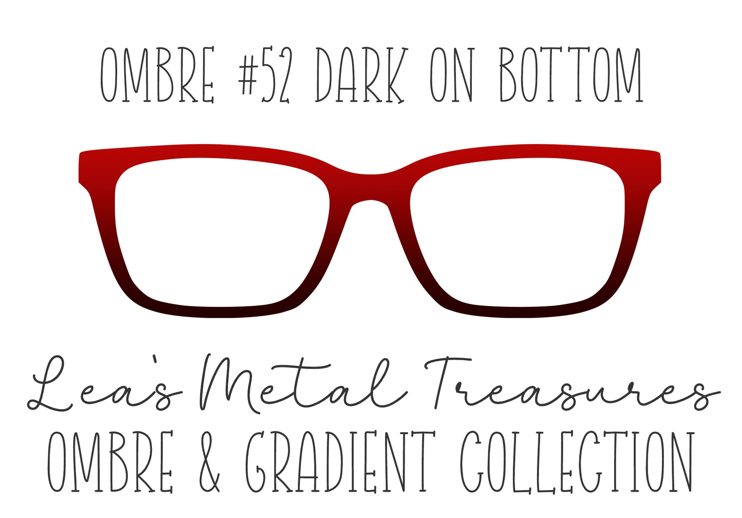 OMBRE 52 DARK ON BOTTOM Eyewear Toppers COMES WITH MAGNETS