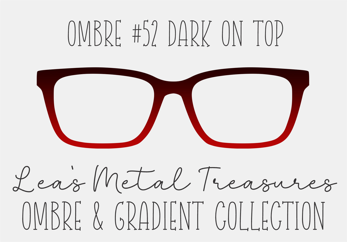 OMBRE 52 DARK ON TOP Eyewear Toppers COMES WITH MAGNETS