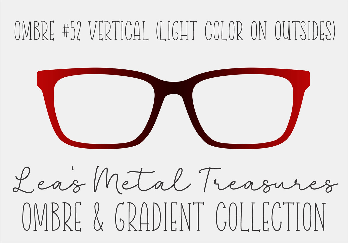 OMBRE 52 VERTICAL LIGHT COLOR ON OUTSIDES Eyewear Toppers COMES WITH MAGNETS