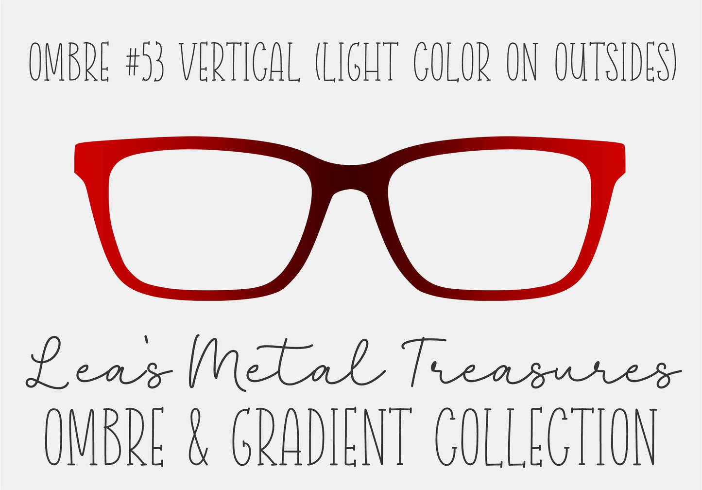 OMBRE 53 VERTICAL LIGHT COLOR ON OUTSIDES Eyewear Toppers COMES WITH MAGNETS