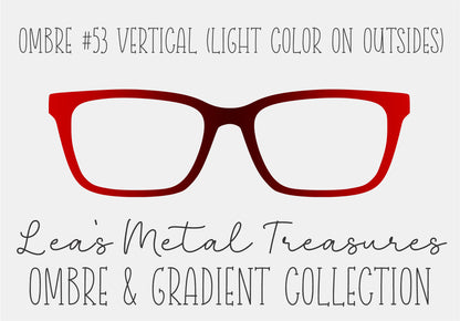OMBRE 53 VERTICAL LIGHT COLOR ON OUTSIDES Eyewear Toppers COMES WITH MAGNETS
