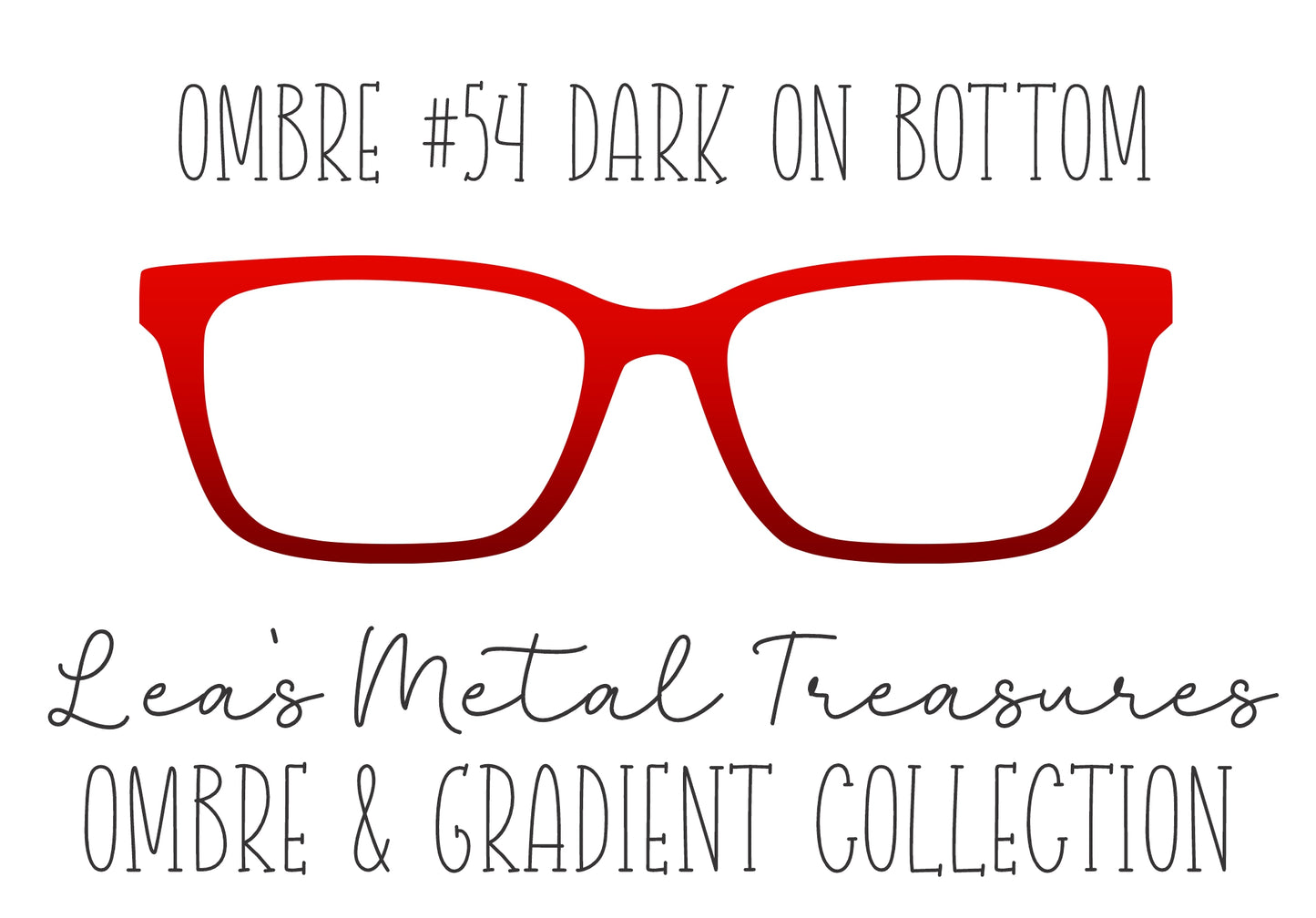 OMBRE 54 DARK ON BOTTOM Eyewear Toppers COMES WITH MAGNETS