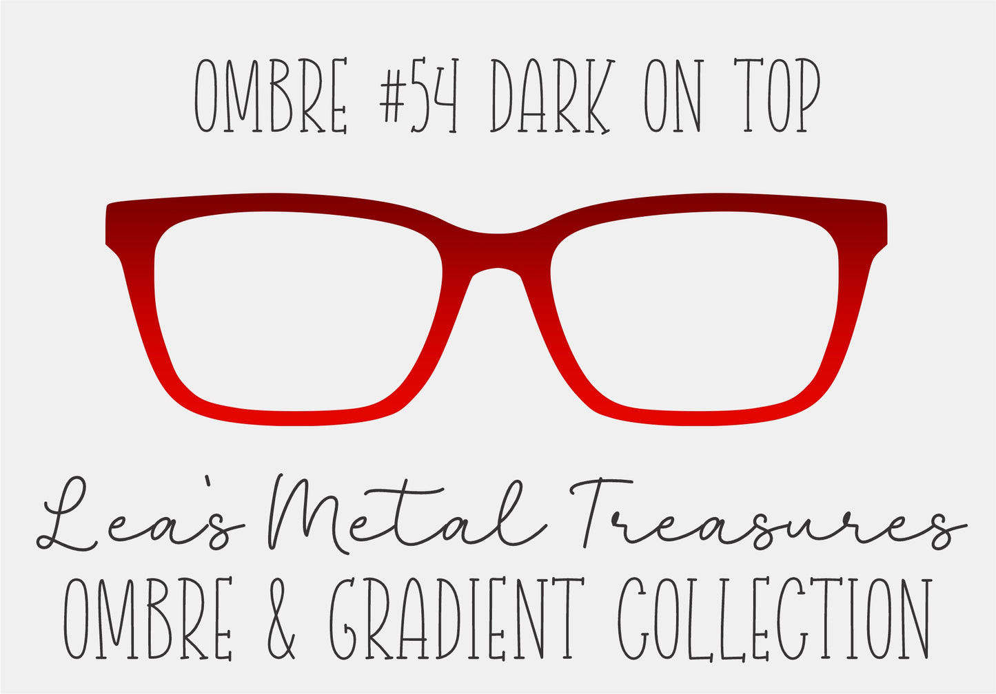 OMBRE 54 DARK ON TOP Eyewear Toppers COMES WITH MAGNETS