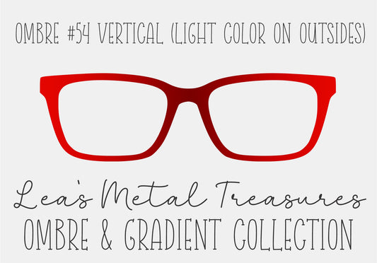 OMBRE 54 VERTICAL LIGHT COLOR ON OUTSIDES Eyewear Toppers COMES WITH MAGNETS