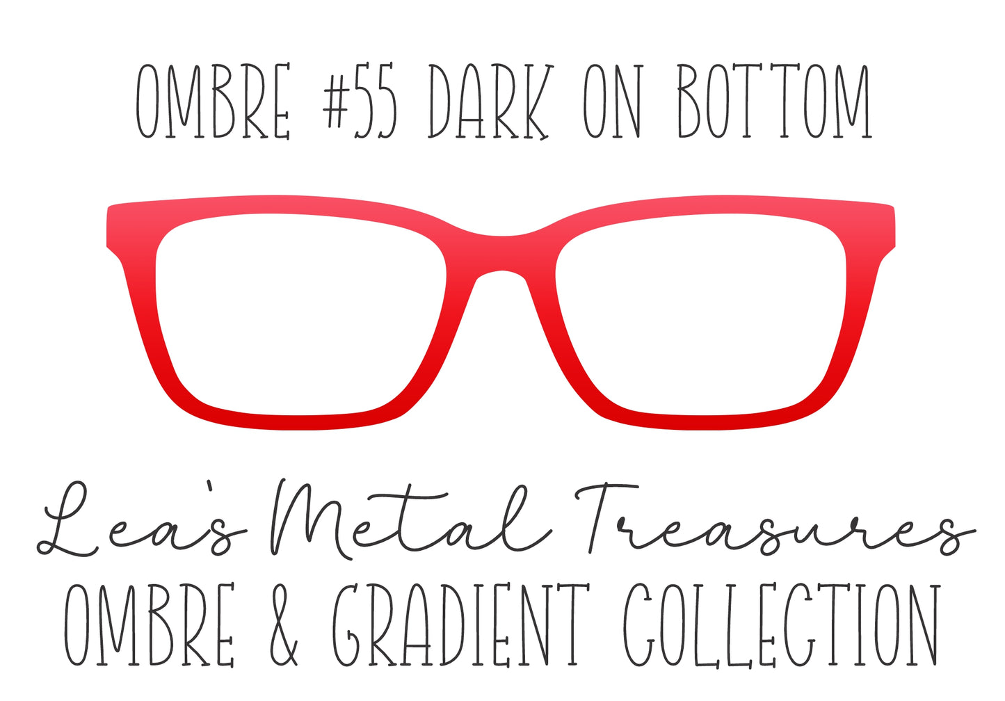 OMBRE 55 DARK ON BOTTOM Eyewear Toppers COMES WITH MAGNETS