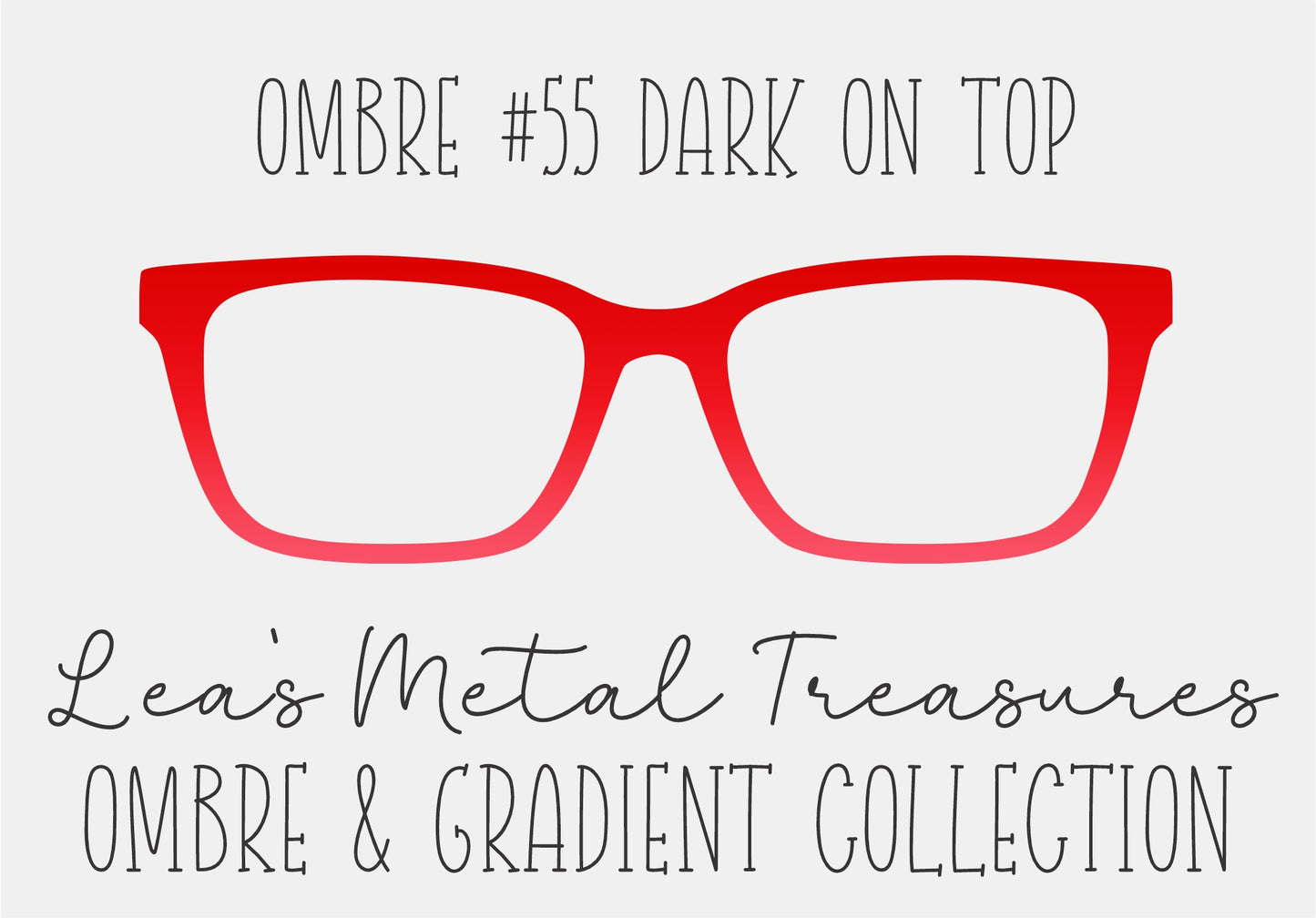 OMBRE 55 DARK ON TOP Eyewear Toppers COMES WITH MAGNETS