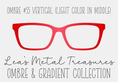 Ombre 55 Vertical (Light color in the middle) TOPPER COMES WITH MAGNETS