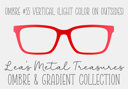 OMBRE 55 VERTICAL LIGHT COLOR ON OUTSIDES Eyewear Toppers COMES WITH MAGNETS