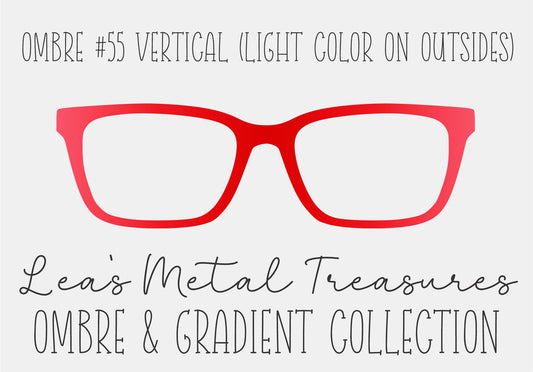 OMBRE 55 VERTICAL LIGHT COLOR ON OUTSIDES Eyewear Toppers COMES WITH MAGNETS