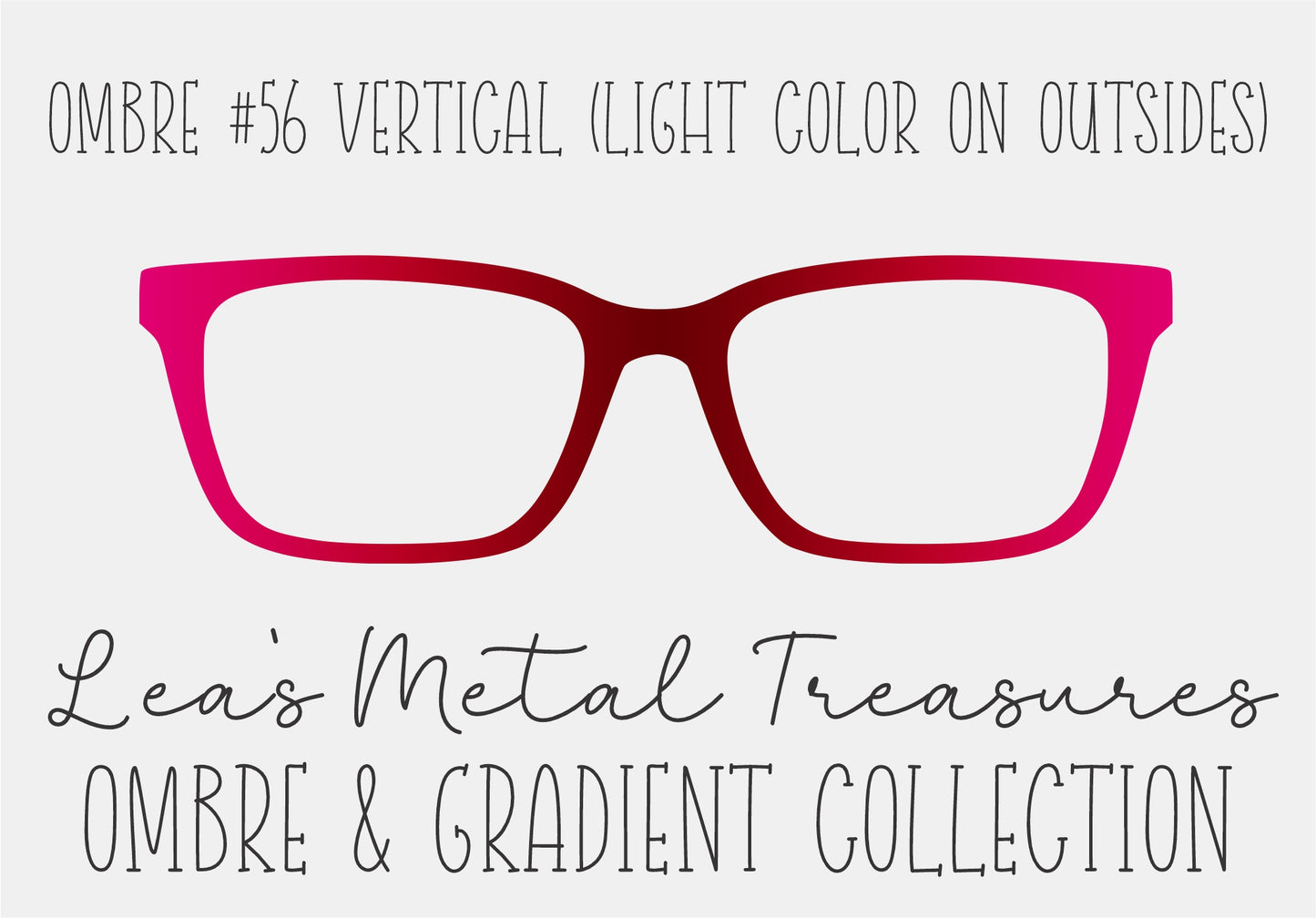 OMBRE 56 VERTICAL LIGHT COLOR ON OUTSIDES Eyewear Toppers COMES WITH MAGNETS