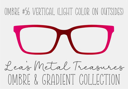 OMBRE 56 VERTICAL LIGHT COLOR ON OUTSIDES Eyewear Toppers COMES WITH MAGNETS