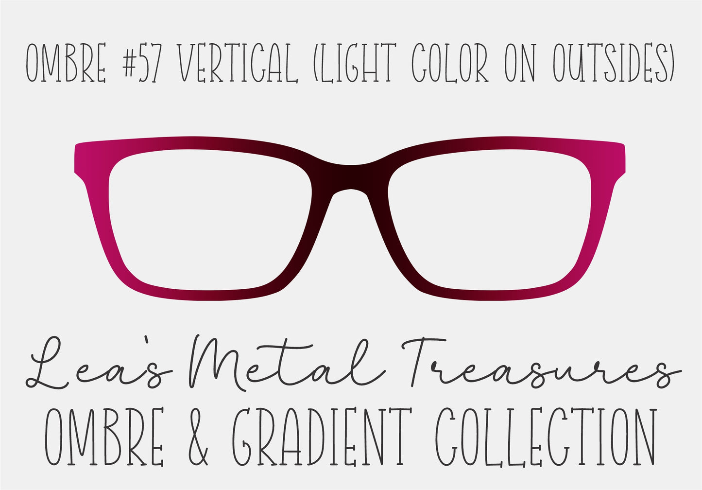 OMBRE 57 VERTICAL LIGHT COLOR ON OUTSIDES Eyewear Toppers COMES WITH MAGNETS