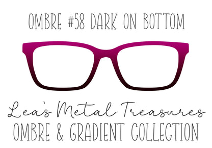 OMBRE 58 DARK ON BOTTOM Eyewear Toppers COMES WITH MAGNETS