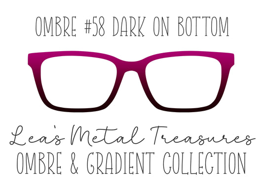 OMBRE 58 DARK ON BOTTOM Eyewear Toppers COMES WITH MAGNETS