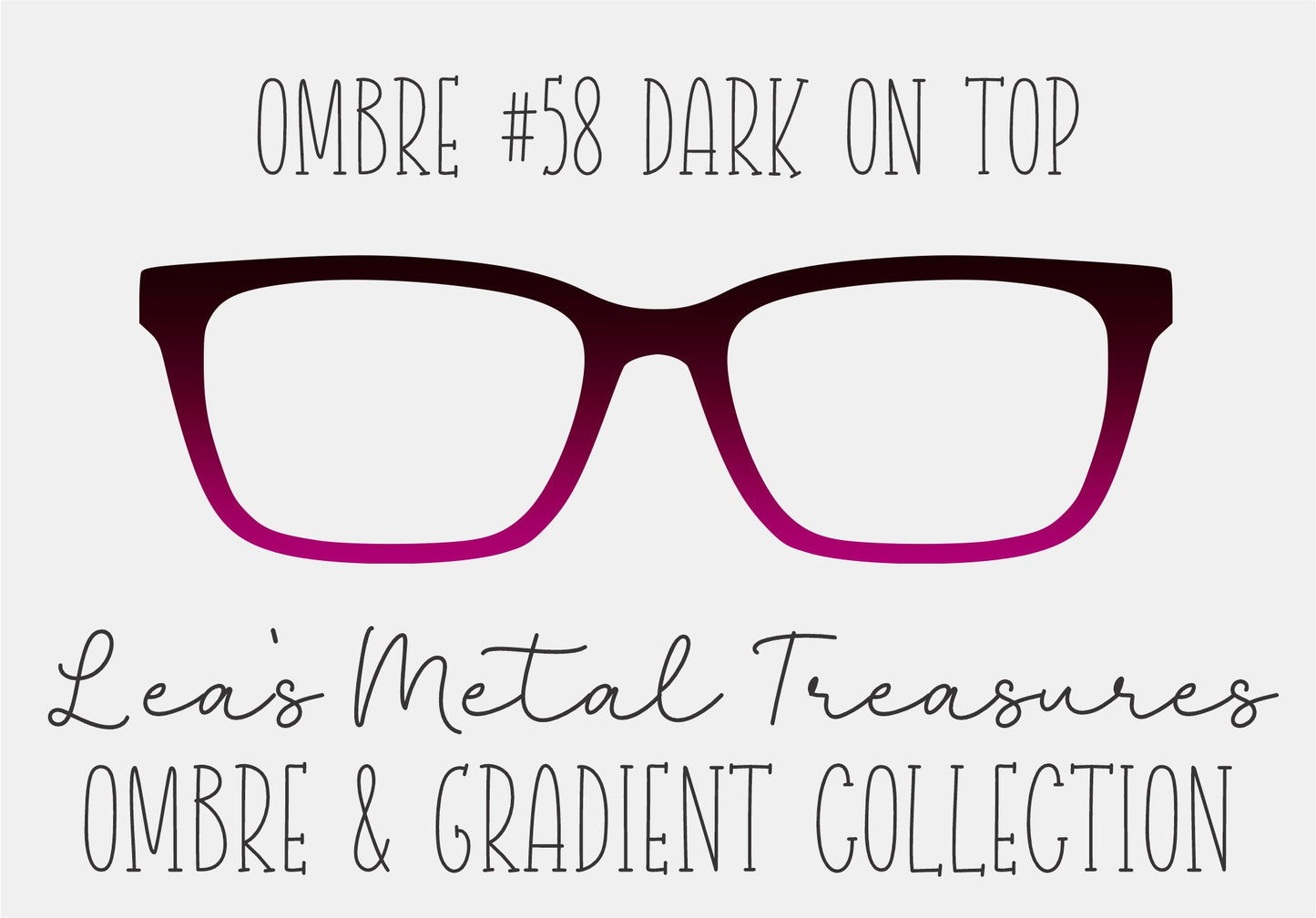 OMBRE 58 DARK ON TOP Eyewear Toppers COMES WITH MAGNETS