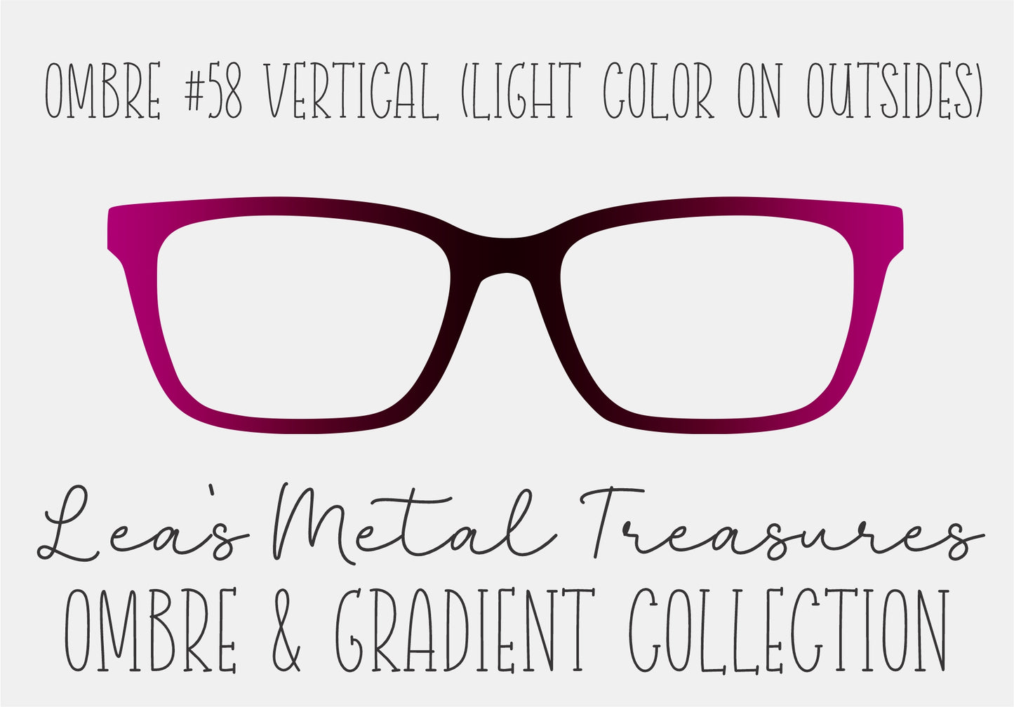 OMBRE 58 VERTICAL LIGHT COLOR ON OUTSIDES Eyewear Toppers COMES WITH MAGNETS