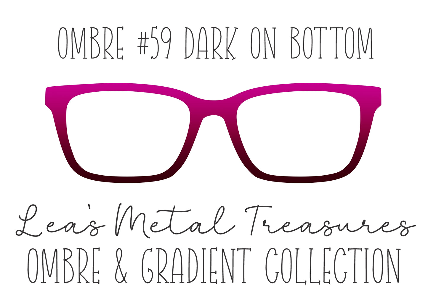 OMBRE 59 DARK ON BOTTOM Eyewear Toppers COMES WITH MAGNETS