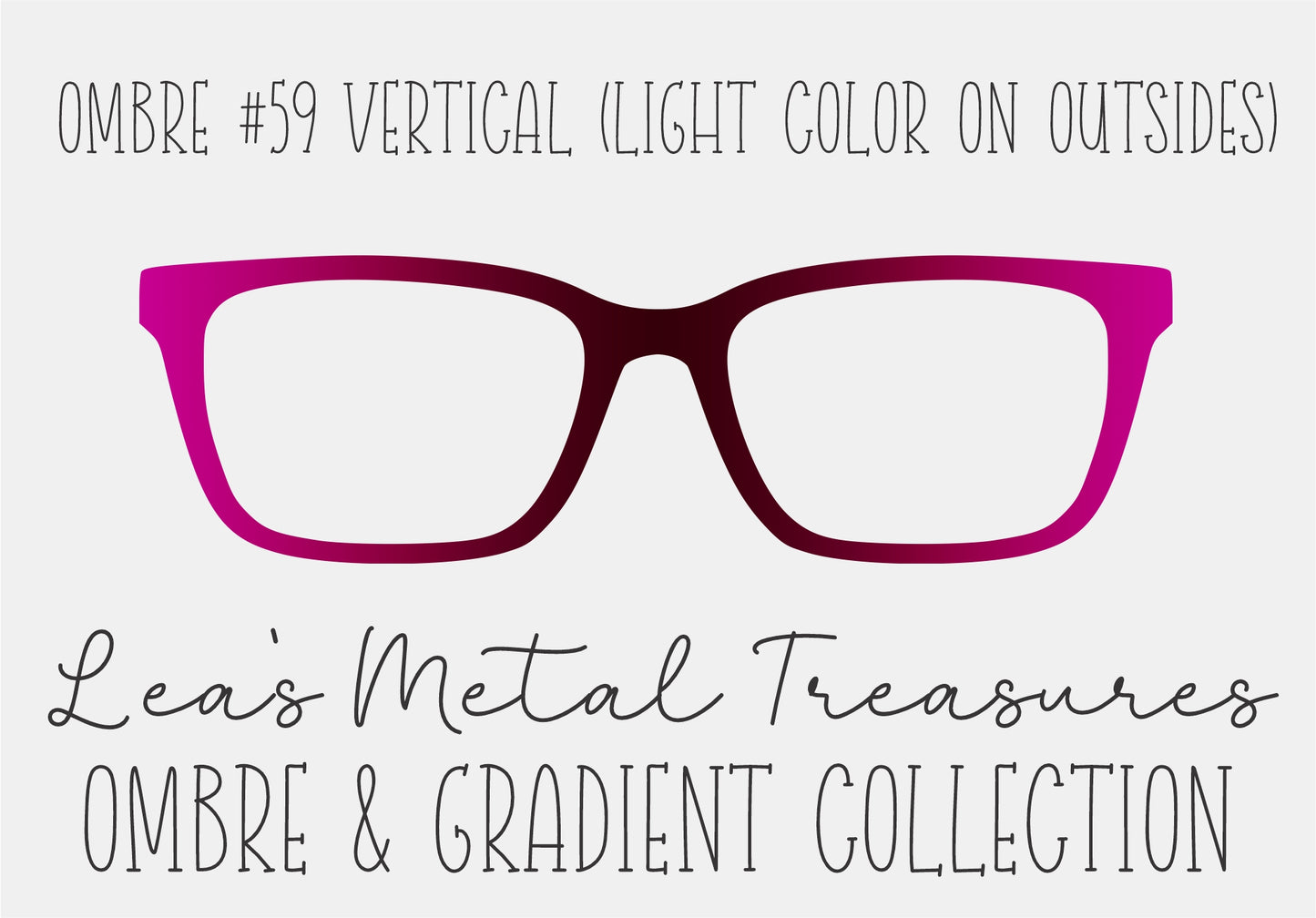 OMBRE 59 VERTICAL LIGHT COLOR ON OUTSIDES Eyewear Toppers COMES WITH MAGNETS