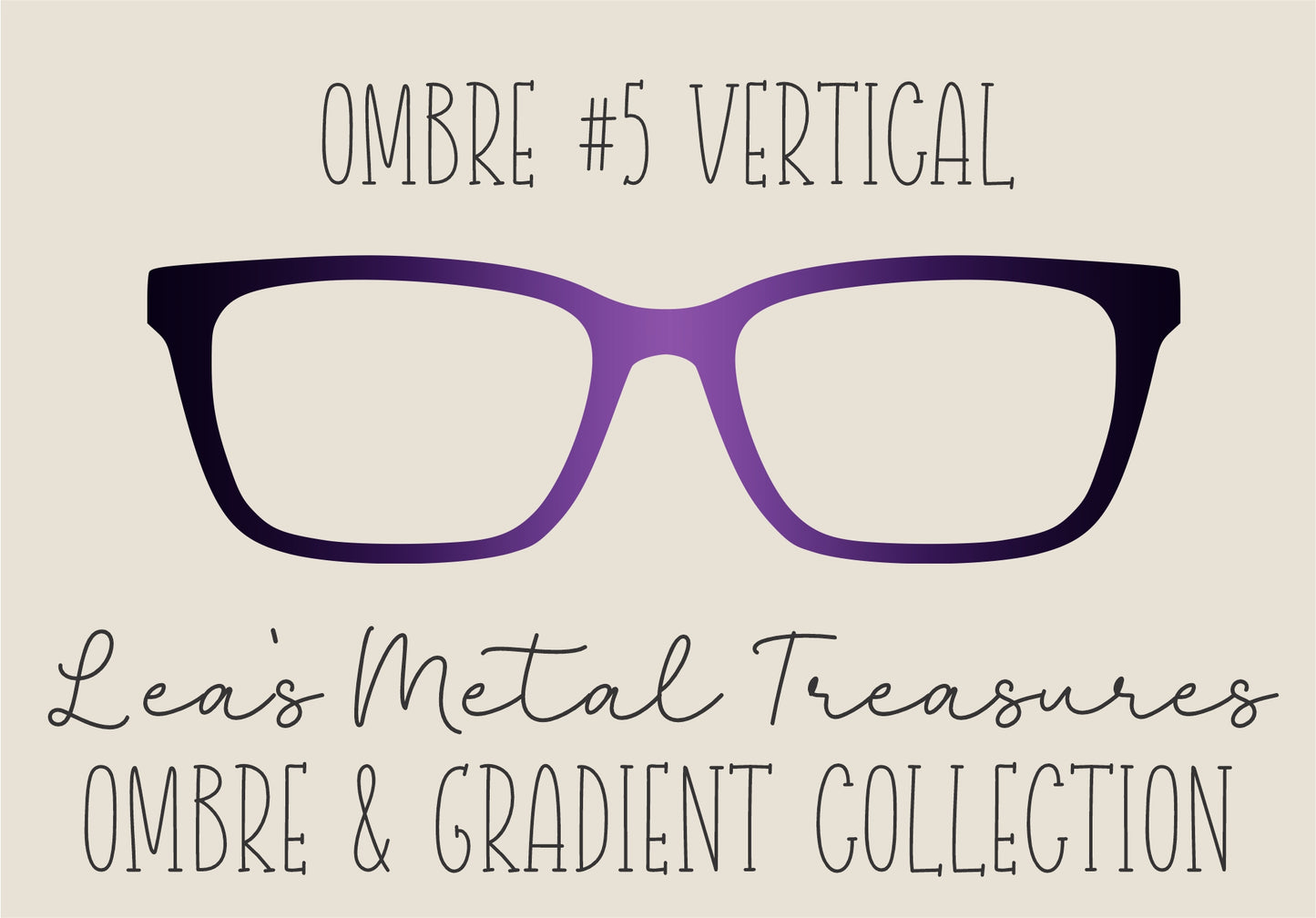 OMBRE 5 VERTICAL Eyewear Toppers COMES WITH MAGNETS