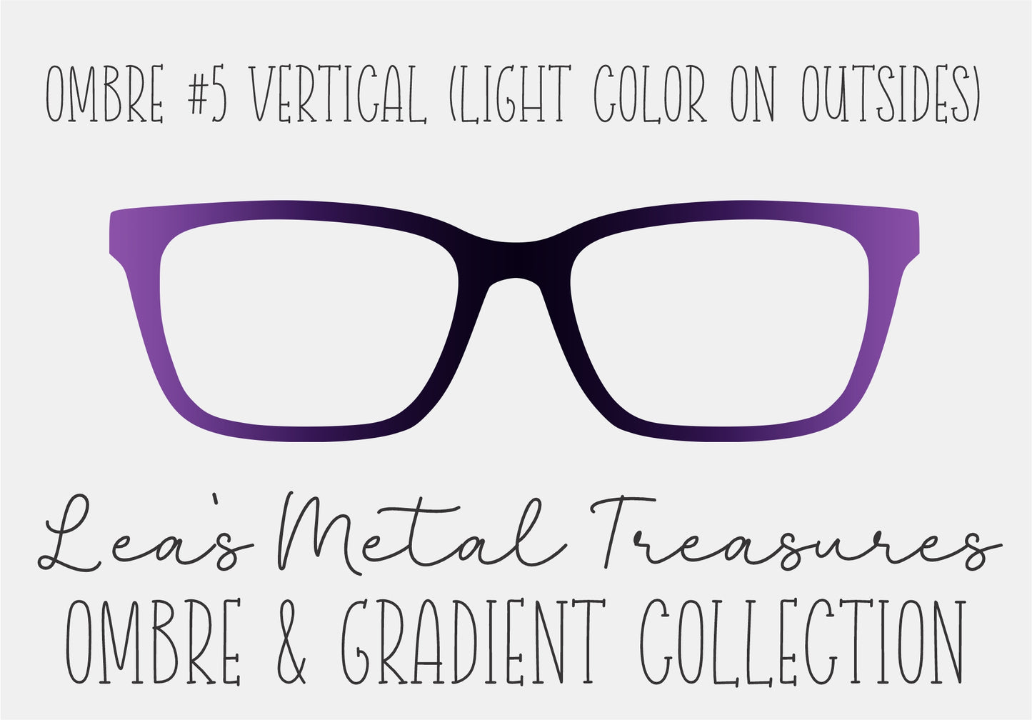 OMBRE 5 VERTICAL LIGHT COLOR ON OUTSIDES Eyewear Toppers COMES WITH MAGNETS