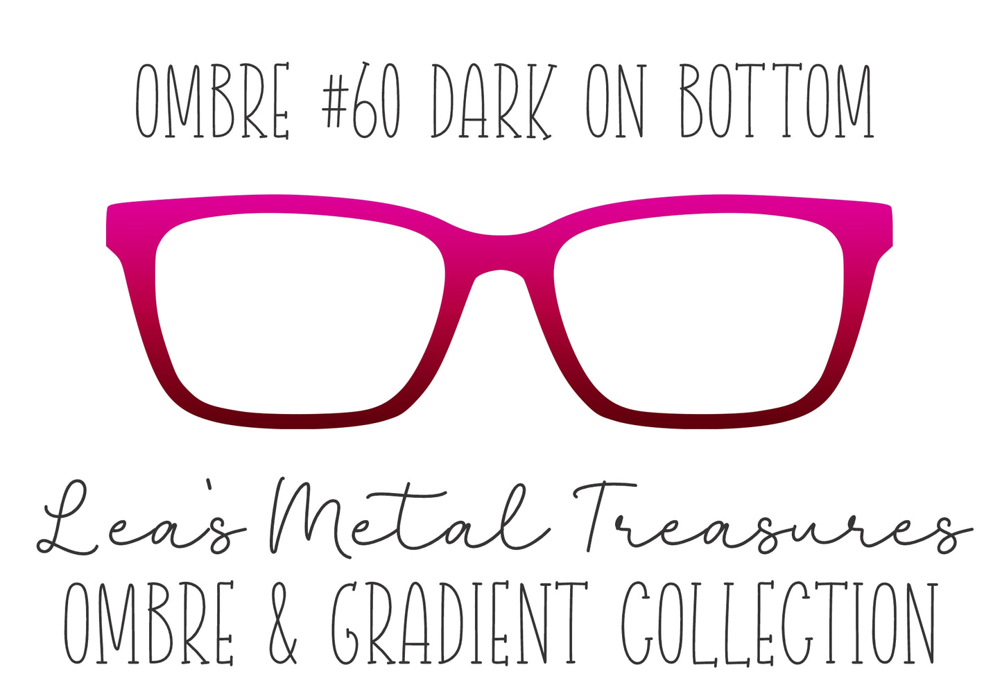 OMBRE 60 DARK ON BOTTOM Eyewear Toppers COMES WITH MAGNETS