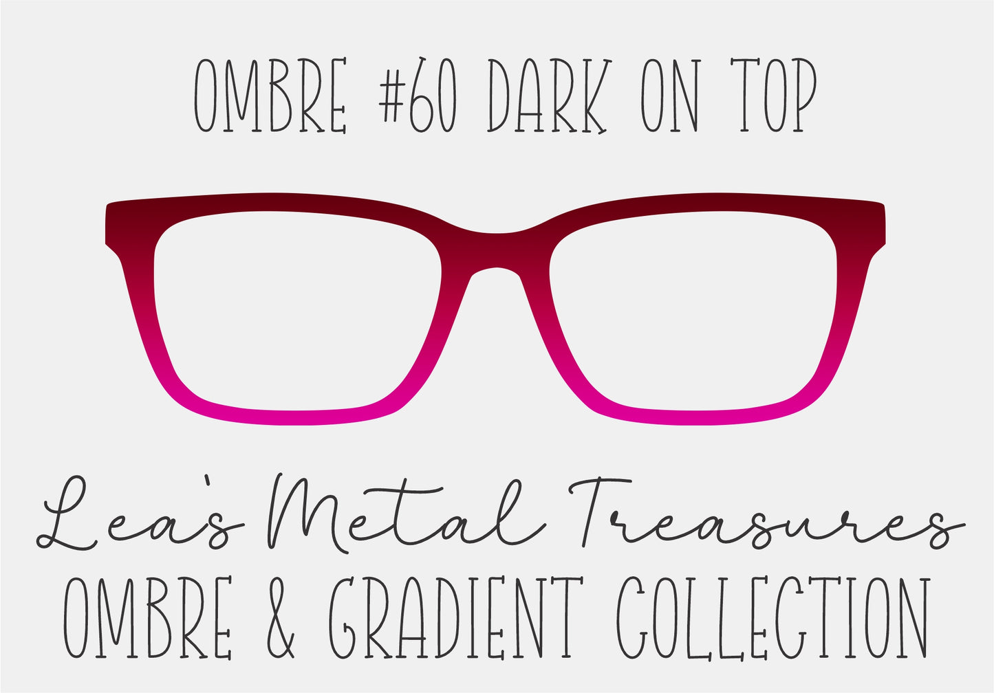 OMBRE 60 DARK ON TOP Eyewear Toppers COMES WITH MAGNETS