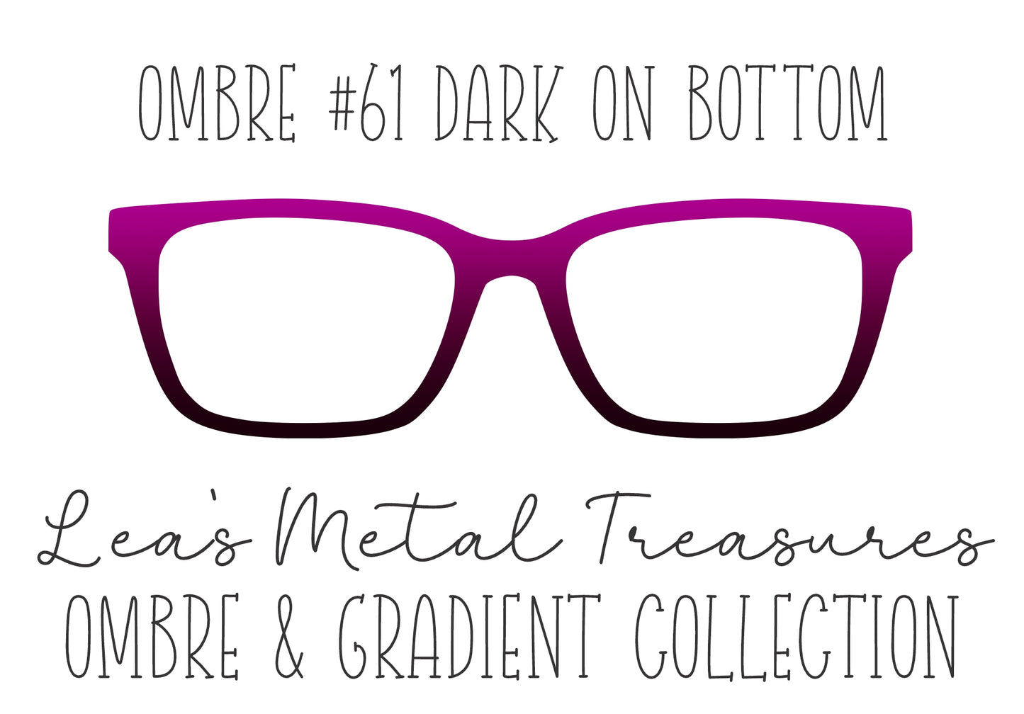 OMBRE 61 DARK ON BOTTOM Eyewear Toppers COMES WITH MAGNETS