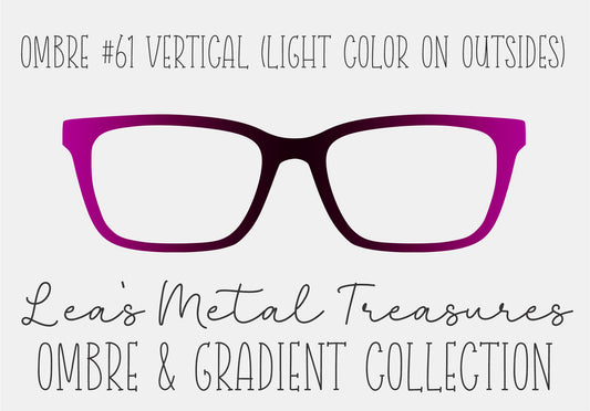 OMBRE 61 VERTICAL LIGHT COLOR ON OUTSIDES Eyewear Toppers COMES WITH MAGNETS