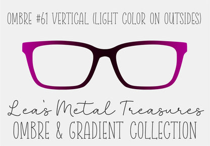 Ombre 61 Vertical (Light color on the Outsides) TOPPER COMES WITH MAGNETS