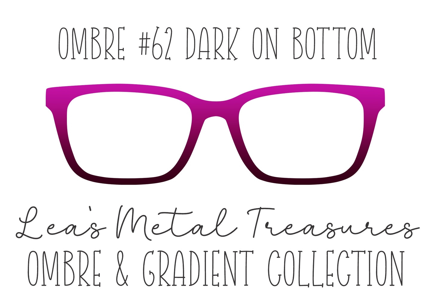 OMBRE 62 DARK ON BOTTOM Eyewear Toppers COMES WITH MAGNETS