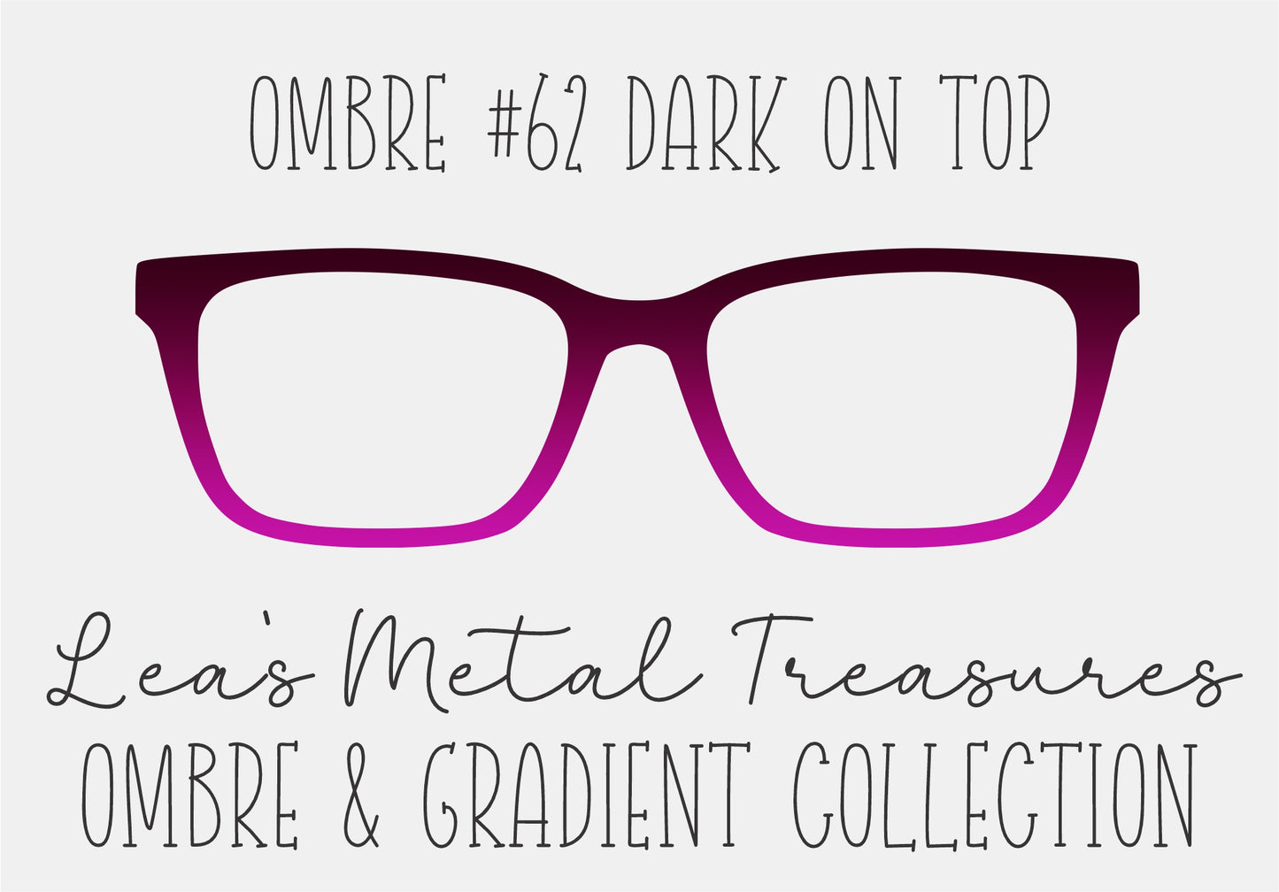 OMBRE 62 DARK ON TOP Eyewear Toppers COMES WITH MAGNETS