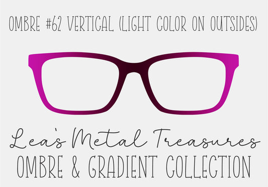 OMBRE 62 VERTICAL LIGHT COLOR ON OUTSIDES Eyewear Toppers COMES WITH MAGNETS