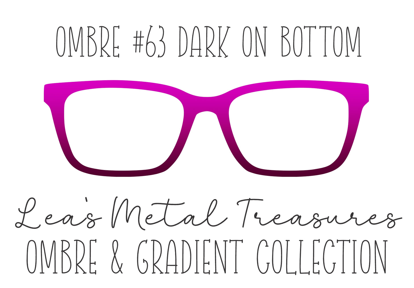 OMBRE 63 DARK ON BOTTOM Eyewear Toppers COMES WITH MAGNETS