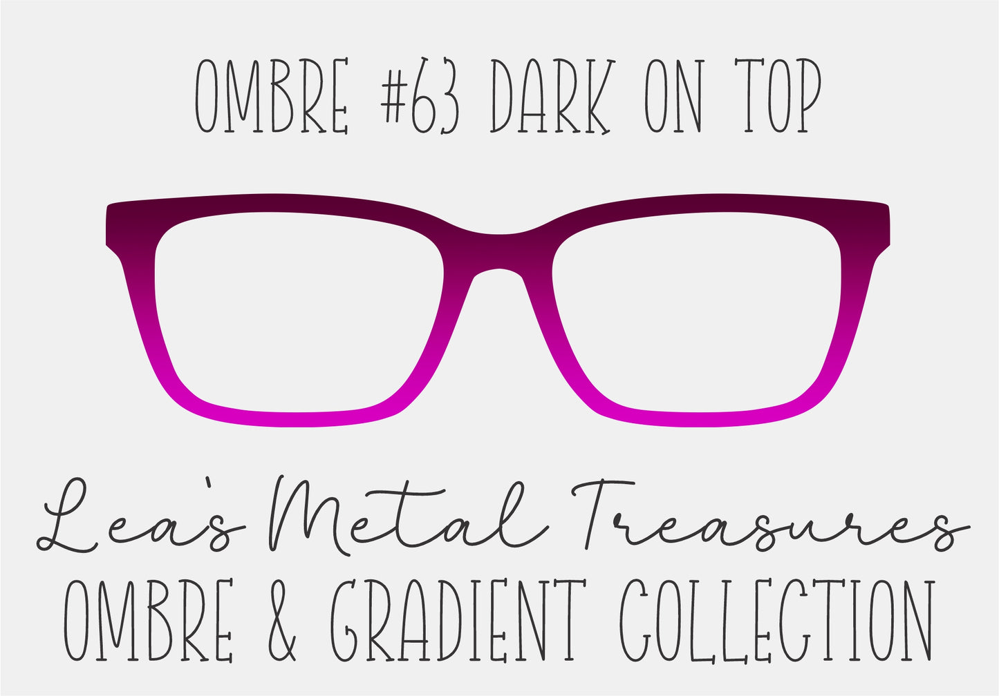 OMBRE 63 DARK ON TOP Eyewear Toppers COMES WITH MAGNETS