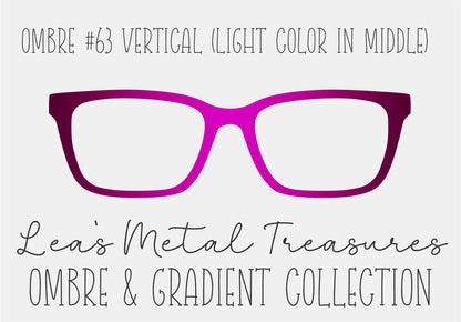 Ombre 63 Vertical (Light color in the middle) TOPPER COMES WITH MAGNETS