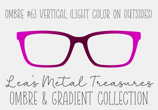 OMBRE 63 VERTICAL LIGHT COLOR ON OUTSIDES Eyewear Toppers COMES WITH MAGNETS