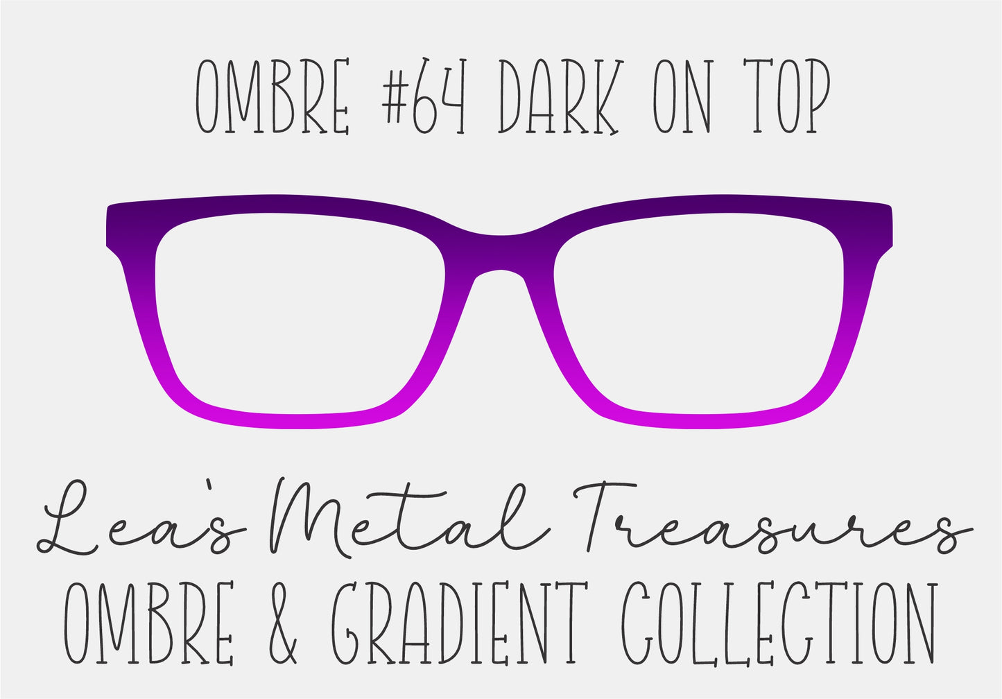 OMBRE 64 DARK ON TOP Eyewear Toppers COMES WITH MAGNETS