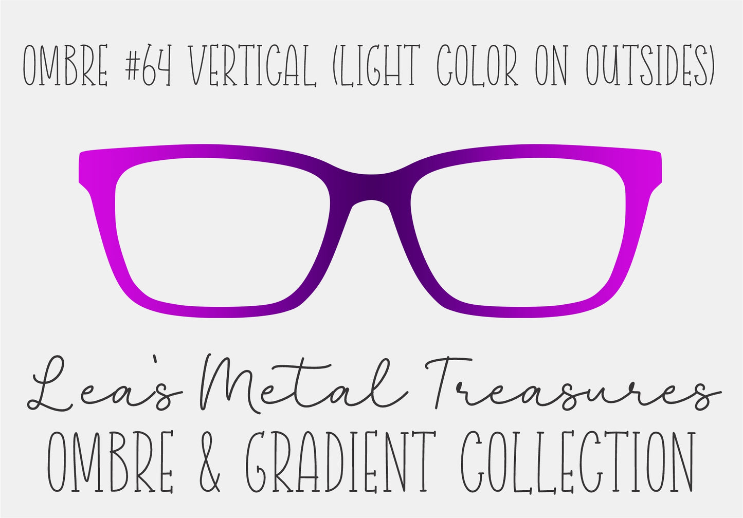 OMBRE 64 VERTICAL LIGHT COLOR ON OUTSIDES Eyewear Toppers COMES WITH MAGNETS