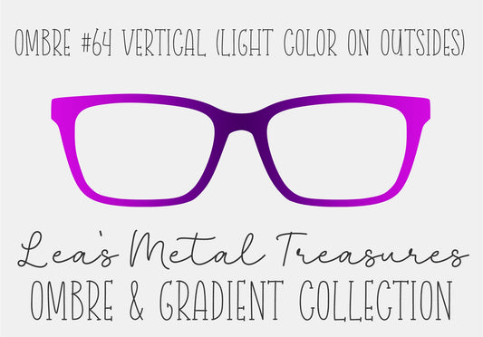 OMBRE 64 VERTICAL LIGHT COLOR ON OUTSIDES Eyewear Toppers COMES WITH MAGNETS